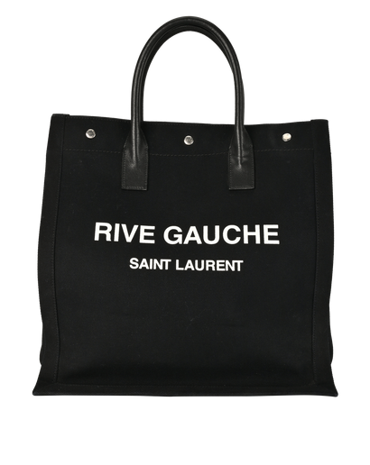 Shopper Gauche, &pound;495, Handbags, Black, Canvas, Front view